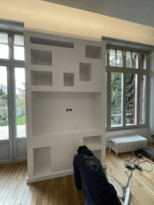 Création Meuble TV Placo Nancy Centre – Plans Architecte